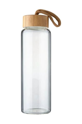 H2o Bambu Kapaklı Matara 500 Ml Promo Şeffaf