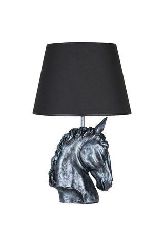 Qdec Modern Dizayn At Abajur Turkuaz Siyah Diğer