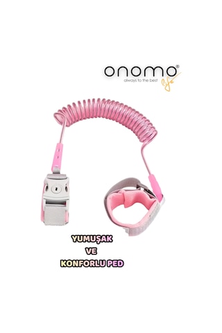 Life Pembe Kilitli Çocuk Bebek Kaybolma Önleyici Yürüyüş Emniyet Kemeri Anne Bileklik Kelepçesi