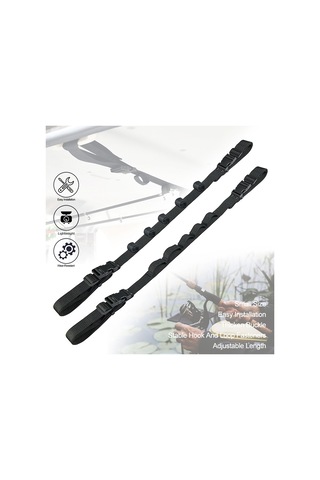 Shineyee Suv/mvp/rv Araç İçi Balıkçılık Kamış Tutucu, 5 Kamışlı Sabitleme Kayışları, Siyah, Zarar Engelleme, Kolay Kurulum
