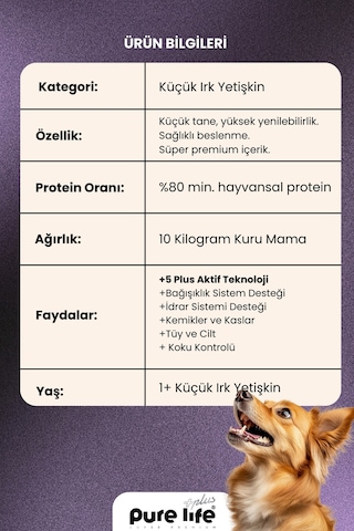 Plus Somonlu Küçük Irk Yetişkin Köpek Maması 10 Kg
