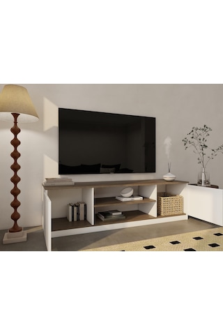 Bade Tv Ünitesi Anrasit Meşe Renk Antrasit - Beyaz