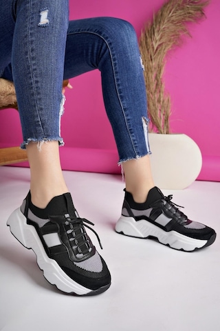 Muggo Sepho Garantili Günlük Yürüyüş Koşu Yüksek Taban Rahat Kadın Sneaker Spor Ayakkabı 001