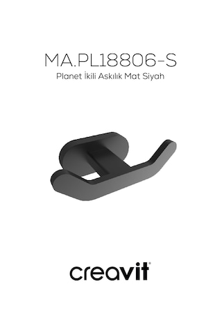 Creavit PL18806-S Planet İkili Askılık Mat Siyah