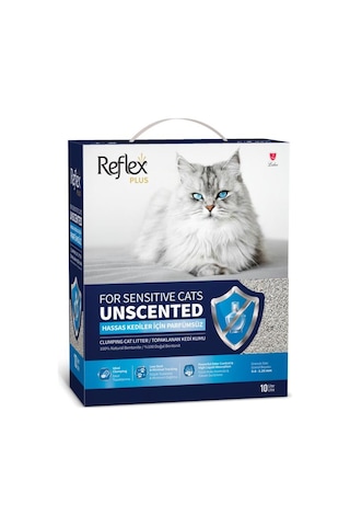 Reflex Plus Hassas Kediler İçin Parfümsüz Topaklanan Kedi Kumu 10l