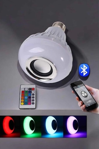 Hubrendy Tekno Lamba Led Hoparlör Dayanıklı Ve Uzun Ömürlü Bluetooth Hoparlör