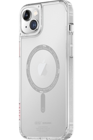Apple Uyumlu iPhone 14 Plus Kılıf Skinarma Şeffaf Airbag Tasarımlı Magsafe Şarj Özellikli Saido Kapak