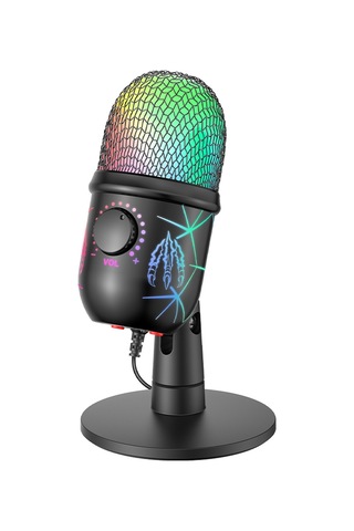 Yunboo V5 Rgb Işıklı Usb Kondansatör Mikrofonu - Gürültü Engelleme, Canlı Yayın/kayıt, Hızlı Sessiz Mod, Ses Kontrolü Ve Canlı Kulak İadesi Desteği