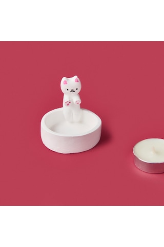 Deco Cat Mumluk - Beyaz - 5 Cm Renkli