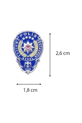 Renkli Polis Armalı Metal Yaka Rozeti 1 Adet