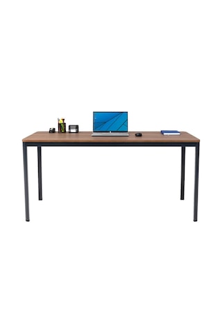 Çok Amaçlı D Profil Masa, Mutfak Masası, Home Ofis Masa, Yemek Masası, Bilgisayar Masası, 160x80cm Heybe / Antrasit
