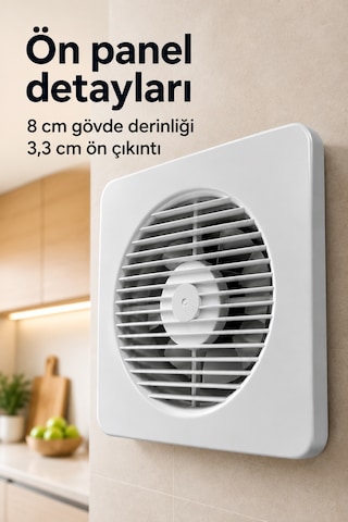 150 Mm Bağlantılı Dekoratif Duvar Havalandırma Aspiratörü Aklby-bsva58