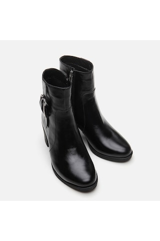 Hotiç Hakiki Deri Siyah Kadın Topuklu Bot 01boh295190a100 Siyah-black Siyah