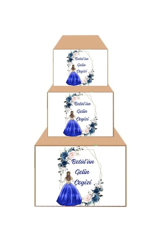 Çeyiz Kolisi Etiketi-a4-21x29 Cm-kişiye Özel Yapışkanlı Etiket/çeyiz Kolisi Etiketi-5 Adet -set 56 Diğer