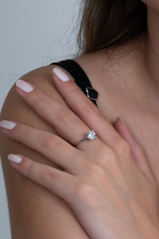 Gümüş Beştaş Tektaş Yüzük Ikili Set Sevgiliye Hediye Wsr92