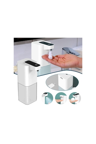 Otomatik Köpük Sabunluk Usb Şarjlı Temassız Dispenser 2 Beyaz