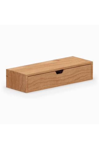 Desna Tek Katlı Tek Çekmeceli Dolap - Kiraz 34 Cm Uzunluk X 12.1 Cm Derinlik X 7.2 Cm Woodsaka Doğal Ahşap