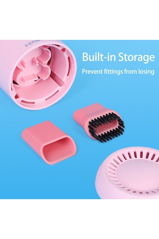 Xindoker Pembe Masaüstü Süpürge, 600mah Li-poly Pil, İki Seviye Emme Gücü, Gürültü Azaltma, Arka Depolama Kutusu, Usb-c Şarj