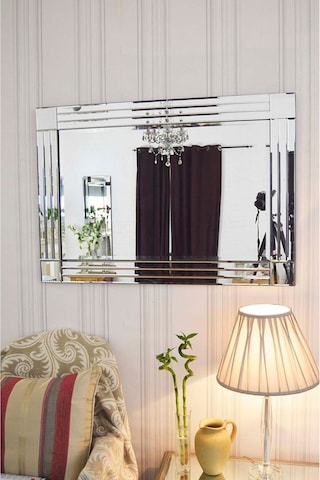 Model Star Dekoratif Desenli Bizoteli Salon Ofis Konsol Aynası GÜMÜŞ