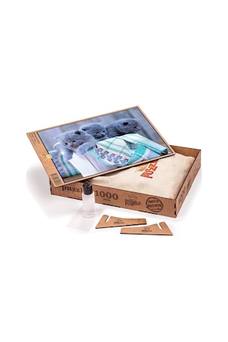 King Of Puzzle Minik Kediler Ahşap Puzzle 1000 Parça