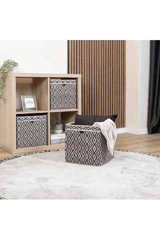 Bohe Raf Düzenleyici Organizer Kutu, Saklama Kutusu, 30 X 30 X 30 Gri