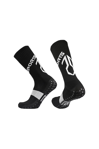 Reedark Profesyonel Antipatik Futbol Çorabı - Lastik Pad Teknolojisiyle Kayma Engeli, Spor Ve Gündelik Kullanım İçin Siyah