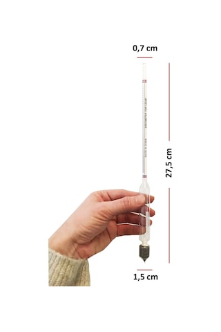 Aek-Tech 0-100 Alkol-Metre Hidrometre Ve Mezür Seti