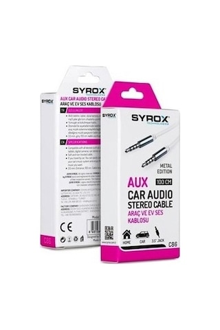 Syrox Syx-c86 Aux Audio Ses Kablosu