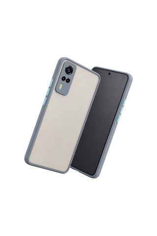 Newface - 10 - Vivo Y53s Kılıf Montreal Silikon Kapak - Csmo-tex - - Gri