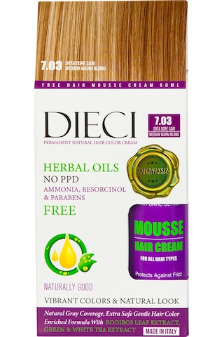 Dieci Herbal Oil Amonyaksız Kit Boya 7.03 Orta Dore Sarı