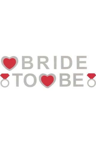 Bride To Be Banner. 3.50 Mt. Gümüş