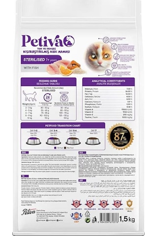 Kısırlaştırılmış Balık Etli Yetişkin Kedi Maması 3 Kg