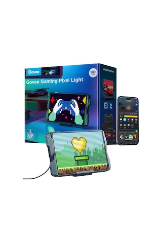 Govee Pixel Light Gaming Dikdörtgen, 52x32 Rgbıc Pixel Art Led Panel, 150 Sahne Modu Ve 10 Müzik Modu İle Dıy İşlevi, Yapay Zeka Destekli, Oyun Odası İçin Alexa Ve Google Asistan İle Çalışma Siyah
