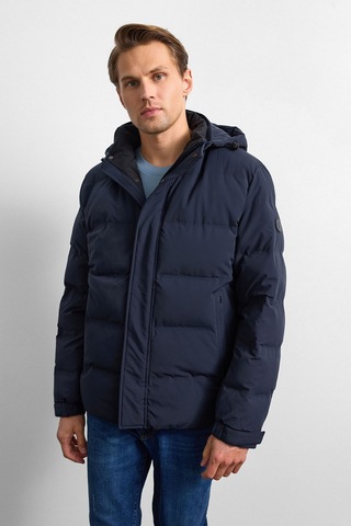 Back And Bond Lacivert Relaxed Fit Puffer Jacket Çok Renkli