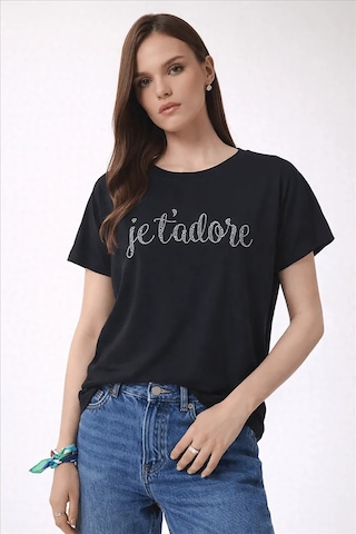 Fashion Friends Baskılı Kadın Bluz 26y0190k1 Siyah