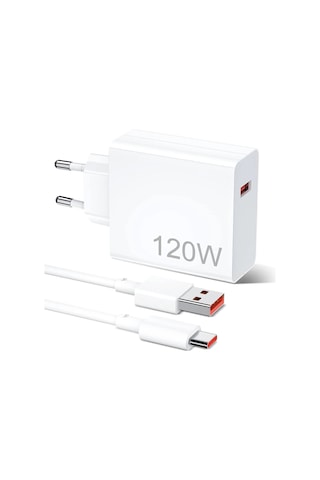 Forzacase Galaxy Tab S9 Serisi İle Uyumlu Hızlı Şarj Destekli 120w Type-c Usb Şarj Cihazı Set Fc1025 Beyaz