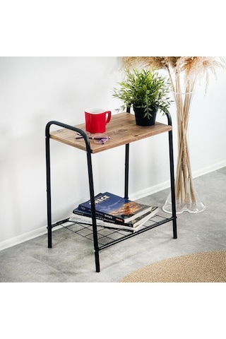 Dekoratif Telli Yan Sehpa Mobilya Raflı Sehpa 5079