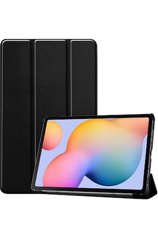 Galaxy Tab A7 10.4 T500 2020 Uyumlu Zore Smart Cover Standlı 1-1 Kılıf-siyah Tablet Kılıfı