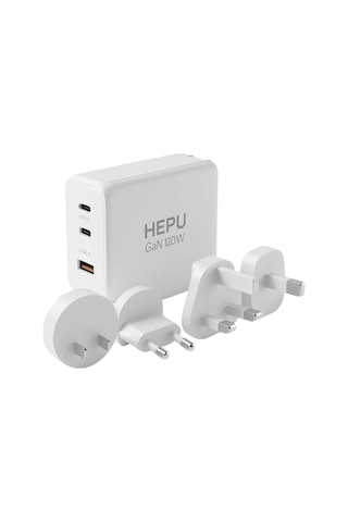 Hepu Hp306 240w Gan Seyahat Adaptörü 4 Farklı Ülke Uyumlu Başlık