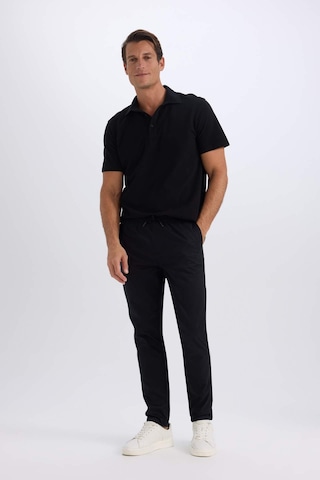 Defacto Pamuk Yazlık Beli Bağcıklı Cepli Düz Paça  Jogger Chino Pantolon - Siyah Z9933AZ25SPBK81