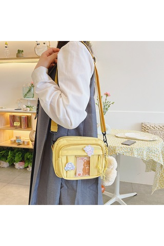 Ortaokul Ve Lise Öğrencileri İçin Pastoral Tarz Omuz Çantası-mavi