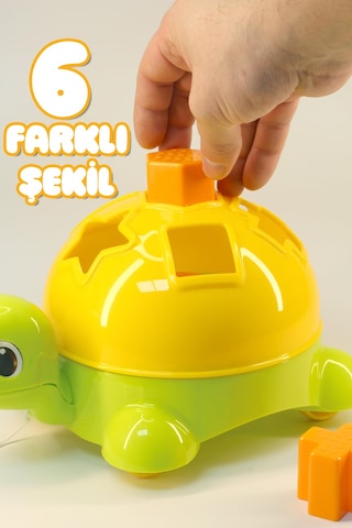 Bul-tak Oyunu Duyusal Kaplumbağa Zeka Eğitici Geometrik Şekiller Bulmaca Bebek Oyuncak 4159