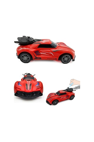 Kuzgun X Pro Kırmızı Şarjlı Uzaktan Kumandalı Duman Efektli Yarış Arabası Full Fonksiyon Drift Aracı