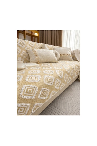 %100 Pamuk Koltuk Örtüsü Oturma Ve Sırt Kısmını Kaplayan Koruyucu Örtü 180 X 220 221384163246 Bej