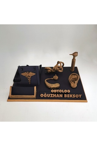 Kişiye Özel Odyolog Masa İsimliği Ve Kartvizitlik Diğer