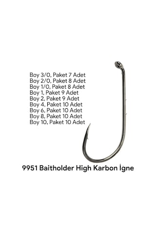 Shogun 9951 Baitholder İğne No:6 Pakette 10 Adet No:6