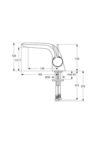 Ideal Standard Melange Lavabo Bataryası - A4287aa- Krom
