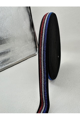 Paşateks 2-2.5 Cm Cm Simli Dokuma Lastik-5 Metre-siyah