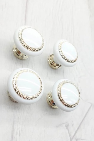 F Furnitura Klasik Mobilya Düğme Pimi 207132219 Beyaz