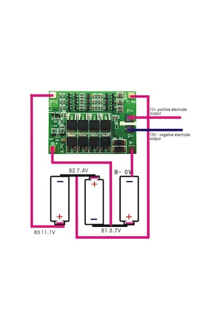 40a Bms 12.6v 18650 Lityum Pil Şarj Koruma Modülü Yüksek Performanslı Koruma